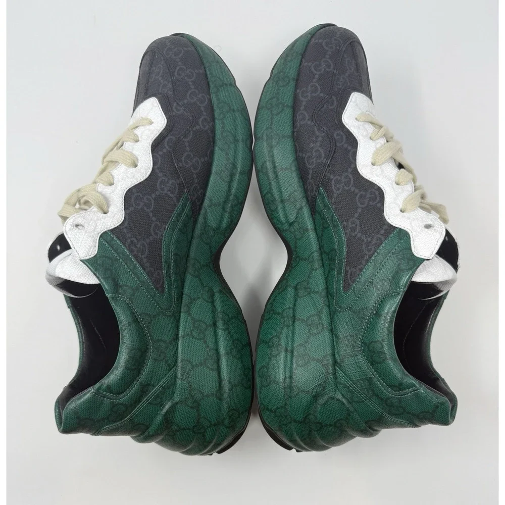 Gucci Rhyton GG Monogram Sneaker Green/Black Size 12 US 11 Gucci